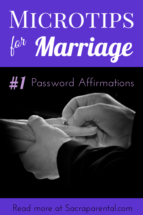 tips for healthy relationships, using your passwords to help your marriage, Christian parenting, feminist parenting, Microtips for Marriage