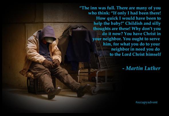 Martin Luther quotation via Occupy Advent | Sacraparental.com